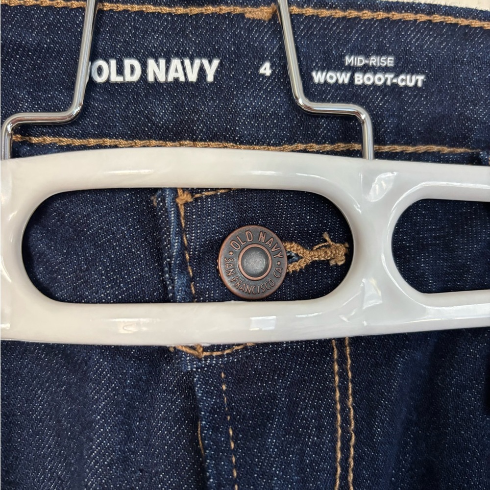 Old Navy Mid-Rise Boot-Cut Jeans - Dark Blue